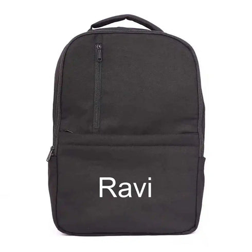 Personalized Printed Backpack - Black